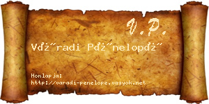 Váradi Pénelopé névjegykártya
